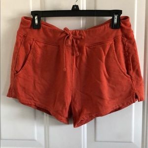 American Giant orange shorts